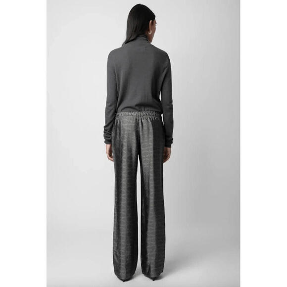 ZADIG & VOLTAIRE POMY WINGS JACQUARD PANTS gray size 38 Europe M US NWT $348MSRP - Picture 5 of 8